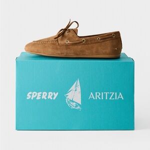 SPERRY X ARITZIA SLIM BOAT SHOE SIZE 7.5 MUSCOVADO BROWN